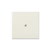 Accessoires*Jung Enjoliveur, Prise, LS 990, Simple, Ivoire, Sortie de câble, L7cm, H7cm -