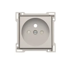 Enjoliveur, Prise, Original, Simple, Light grey, Prise-2P+T x1, L5,6cm, H5,6cm - Niko