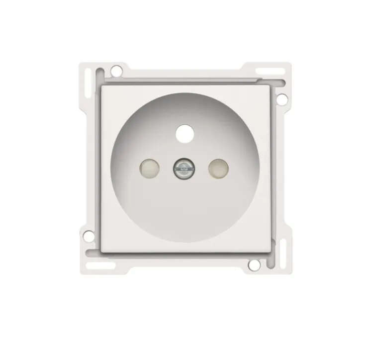 Enjoliveur, Prise, Original, Simple, White, Prise-2P+T x1, L5,6cm, H5,6cm - Niko