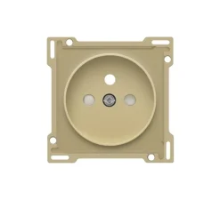 Enjoliveur, Prise, Rocker et Toggle, Simple, Alu gold brushed, Prise-2P+T x1, L4cm, H4cm - Niko