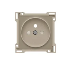 Prise*Niko Enjoliveur, Prise, Rocker et Toggle, Simple, Steel champagne coated, Prise-2P+T x1, L4cm, H4cm -