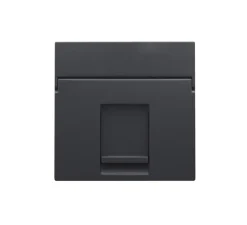 Prise*Niko Enjoliveur, Pure, Simple, Anthracite coated, Prise-RJ45 x1, L4,5cm, H4,5cm -