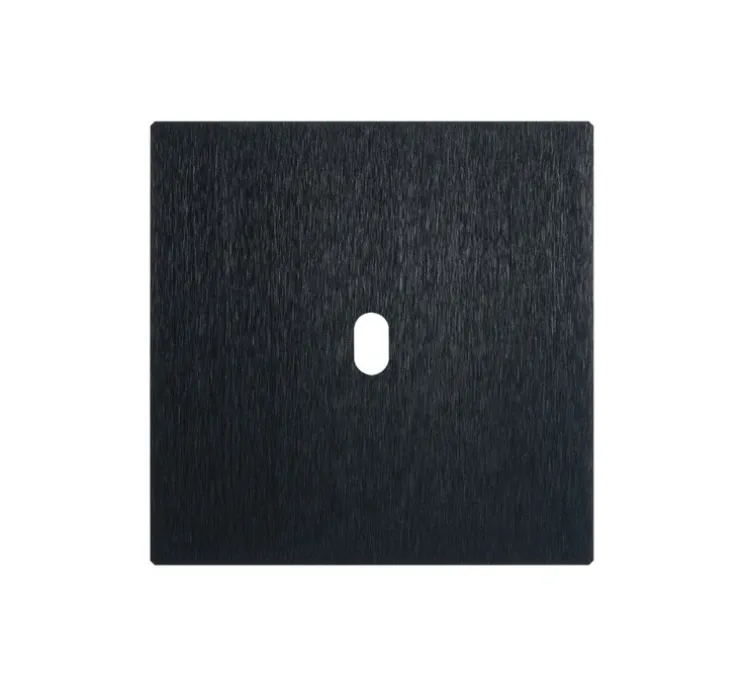 Façade, 5.1, Bridge, Simple, Aluminium brossé noir, Interrupteur x1, L9cm, H9cm - Font Barcelona