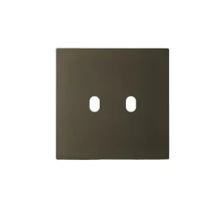 Façade, 5.1, Bridge, Simple, Laiton graphite brossé, Interrupteur x2, L9cm, H9cm - Font Barcelona