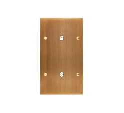 Façade à vis, Confidence, Double vertical, Vieux bronze, Interrupteur x2, L8cm, H15,1cm - Modelec
