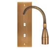 Interrupteur*Modelec Façade à vis, Confidence, Etroit-long, Vieux bronze, Interrupteur x2, Liseuse x1, L4cm, H12,5cm -