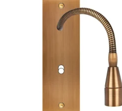 Façade à vis, Confidence, Etroit-long, Vieux bronze, Interrupteur x1, Liseuse x1, L4cm, H12,5cm - Modelec