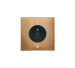 Prise*Modelec Façade à vis, Confidence, Simple, Vieux bronze, Prise-PC x1, L8cm, H8cm -