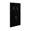 Interrupteur*Font Barcelona Façade, Bridge, Double vertical, Noir mat, Interrupteur x3, L9cm, H16,1cm -