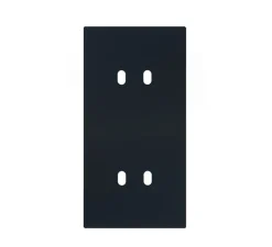 Interrupteur*Font Barcelona Façade, Bridge, Double vertical, Noir mat, Interrupteur x2 et Interrupteur x2, L9cm, H16,1cm -