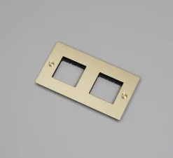 Façade, Buster, Double horizontal, Laiton, Sans insert, L16,1cm, H9cm - Buster & Punch