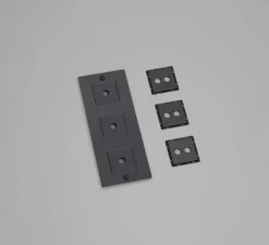 Façade, Buster, Triple vertical, Bronze fumé, Avec insert, L9cm, H23,2cm - Buster & Punch