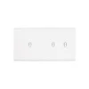 Interrupteur*Modelec Façade, Confidence, Double horizontal, Blanc mat, Interrupteur x1, Interrupteur x2, L15,1cm, H8cm -