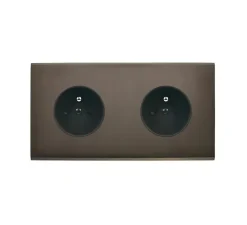 Façade, Confidence, Double horizontal, Canon de fusil, Prise-PC x2, L15cm, H8cm - Modelec