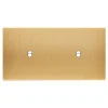 Façade, Confidence, Double horizontal, Laiton brossé, Interrupteur x1, Interrupteur x1, L15,1cm, H8cm - Modelec