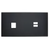 Prise*Modelec Façade, Confidence, Double horizontal, Noir mat, Prise-HDMI x1, Prise-USB A/C x1, L15,1cm, H8cm -