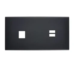 Prise*Modelec Façade, Confidence, Double horizontal, Noir mat, Prise-HDMI x1, Prise-USB A/C x1, L15,1cm, H8cm -