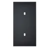 Interrupteur*Modelec Façade, Confidence, Double vertical, Noir, Interrupteur x1, Interrupteur x1, L8cm, H15,1cm -