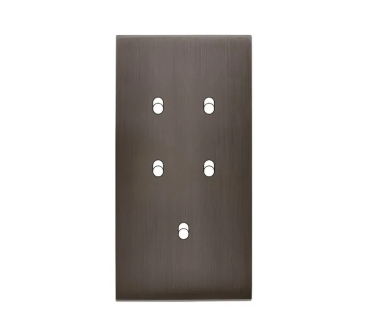 Façade, Confidence, Double vertical, Canon de fusil, Interrupteur x2, Interrupteur x2, Interrupteur x1, L8cm, H15,1cm - Modelec