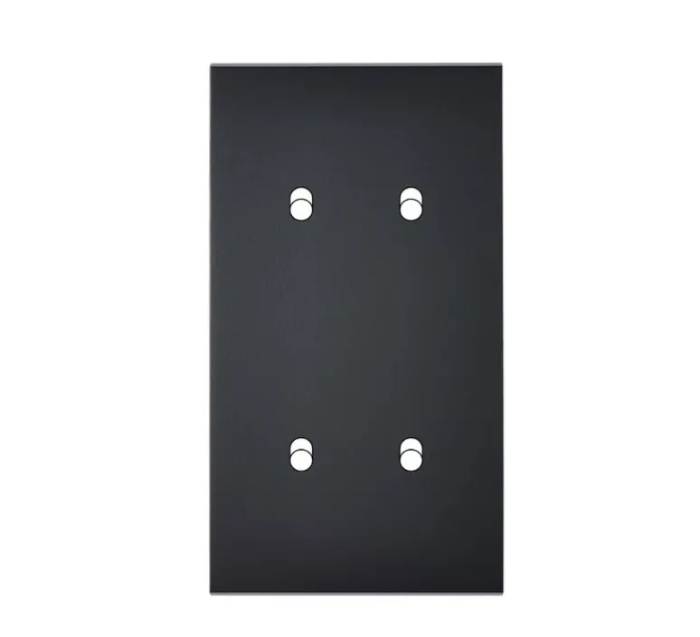 Interrupteur*Modelec Façade, Confidence, Double vertical, Noir, Interrupteur x2, Interrupteur x2, L8cm, H15,1cm -