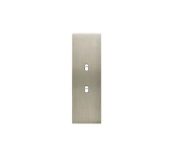 Façade, Confidence, Etroit-long, Acier brossé, Interrupteur x2, L4cm, H12,5cm - Modelec