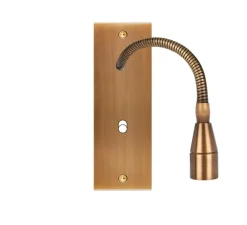 Façade, Confidence, Etroit-long, Vieux bronze, Liseuse 30 cm x1, Interrupteur x1, À vis, L4cm, H12,5cm - Modelec