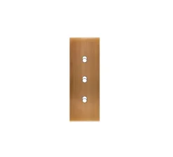 Interrupteur*Modelec Façade, Confidence, Etroit-long, Vieux bronze, Interrupteur x3, L4cm, H12,5cm -