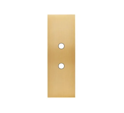 Façade, Confidence, Etroit-long, Laiton brossé, Push x2, L4cm, H12,5cm - Modelec