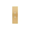Interrupteur*Modelec Façade, Confidence, Etroit-long, Laiton brossé, Interrupteur x2, L4cm, H12,5cm -
