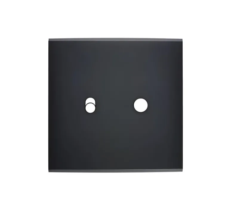 Interrupteur*Modelec Façade, Confidence, Simple, Noir, Interrupteur x2, Levier et push, L8cm, H8cm -