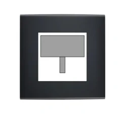 Interrupteur*Modelec Façade, Confidence, Simple, Noir mat, Interrupteur à carte x1, L8cm, H8cm -