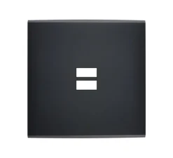 Prise*Modelec Façade, Confidence, Simple, Noir mat, Prise USB A x2, L8cm, H8cm -