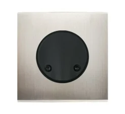 Accessoires*Modelec Façade, Confidence, Simple, Nickel satiné, Sortie de câble x1, L8cm, H8cm -