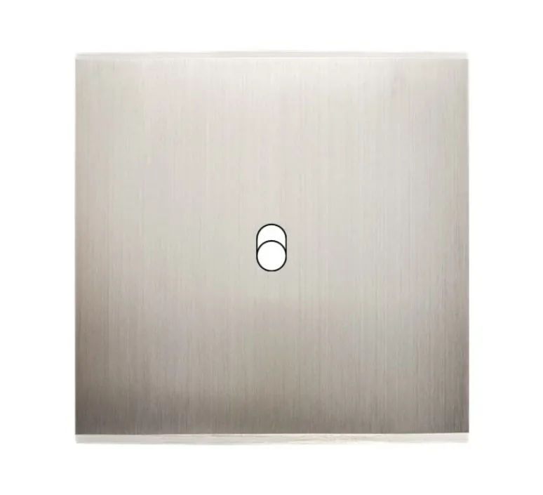 Interrupteur*Modelec Façade, Confidence, Simple, Nickel satiné, Interrupteur x1, L8cm, H8cm -