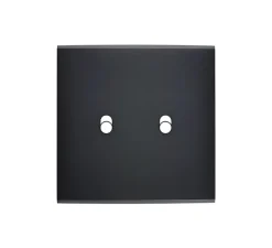 Interrupteur*Modelec Façade, Confidence, Simple, Noir, Interrupteur x2, L8cm, H8cm -