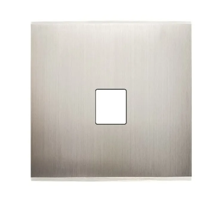 Façade, Confidence, Simple, Nickel satiné, Prise-RJ45 x1, L8cm, H8cm - Modelec