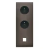 Façade, Confidence, Triple vertical, Canon de fusil, Prise-2P+T x2, Prise-RJ45 x1, L8cm, H22,2cm - Modelec