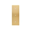Façade, Confidence, Triple vertical, Laiton brossé, Interrupteur x3, L8cm, H22,2cm - Modelec