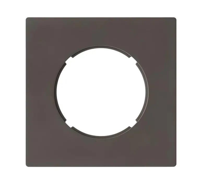 Prise|Interrupteur*Fontini Façade, DOM, Simple, Taupe mat, Interrupteur ou prise, L8,6cm, H8,6cm -