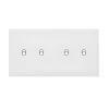 Façade, Désir, Blanc mat, Interrupteur x2, Interrupteur x2, L15,1cm, H8cm - Modelec