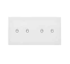 Façade, Désir, Blanc mat, Interrupteur x2, Interrupteur x2, L15,1cm, H8cm - Modelec