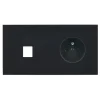 Prise*Modelec Façade, Désir, Double horizontal, Noir mat, Prise-2P+T x1, Prise-HDMI x1, L15,1cm, H8cm -