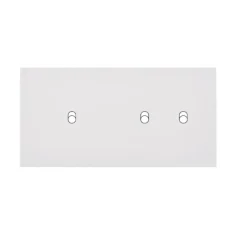 Interrupteur*Modelec Façade, Désir, Double horizontal, Blanc mat, Interrupteur x1 et Interrupteur x2, L15,1cm, H8cm -