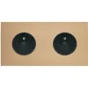 Façade, Désir, Double horizontal, Doré mat, Prise-2P+T x2, L15,1cm, H8cm - Modelec