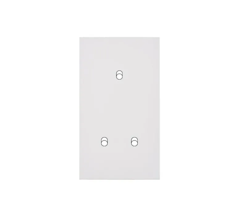 Interrupteur*Modelec Façade, Désir, Double vertical, Blanc mat, Interrupteur x1 et Interrupteur x2, L8cm, H15,1cm -