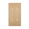 Interrupteur*Modelec Façade, Désir, Double vertical, Doré mat, Interrupteur x2, Interrupteur x2, L8cm, H15,1cm -