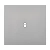 Façade, Désir, Simple, Aluminium mat, Interrupteur x1, L8,5cm, H8,5cm - Modelec