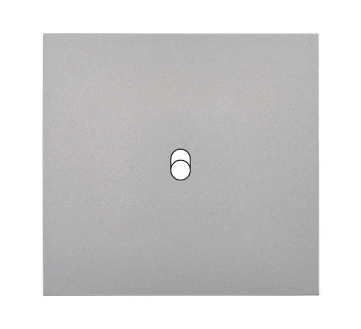 Façade, Désir, Simple, Aluminium mat, Interrupteur x1, L8,5cm, H8,5cm - Modelec