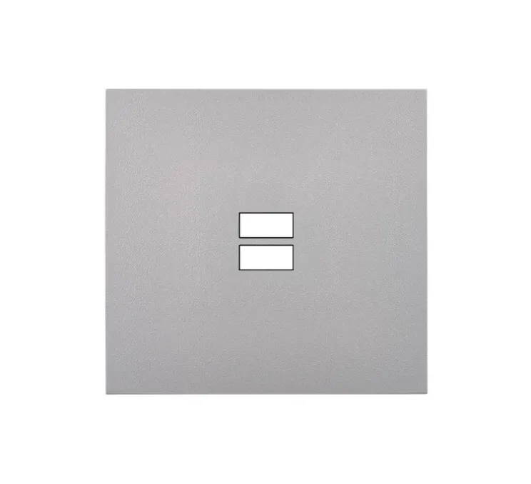 Façade, Désir, Simple, Aluminium mat, Prise-USB A/C x1, L8cm, H8cm - Modelec