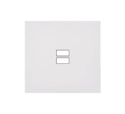 Façade, Désir, Simple, Blanc mat, Prise-USB A/C x1, L8cm, H8cm - Modelec